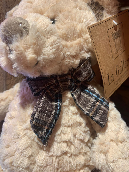 Knuffel met geruitte strik "La Galleria"