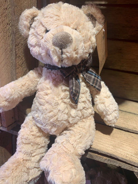 Knuffel met geruitte strik "La Galleria"